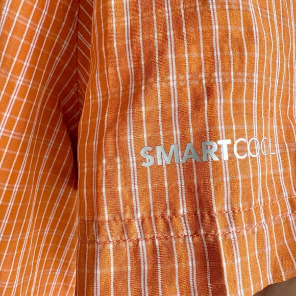 Field & Stream Fishing Shirt Mens Size XXL Orange Plaid Short Sleeve Zipper - Picture 3 of 8